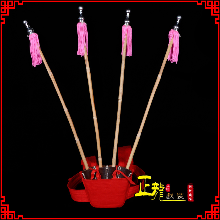 紫金戏装戏曲用品靠旗男女大靠 靠板 正宗牛皮旗杆旗架