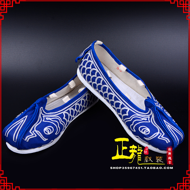 紫金戏鞋舞台演出鞋水路英雄三义斋布底鱼鳞洒