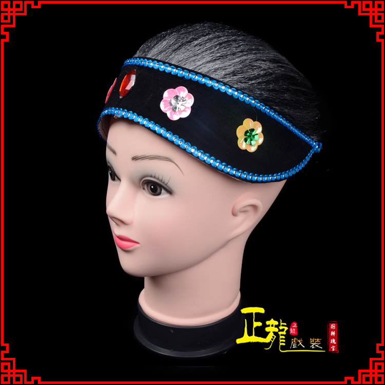 紫金老旦媒婆穷老太婆假发套 老旦头套