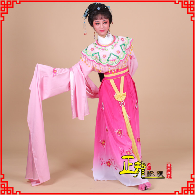 紫金水袖青衣练功花旦服 梅花古装衣